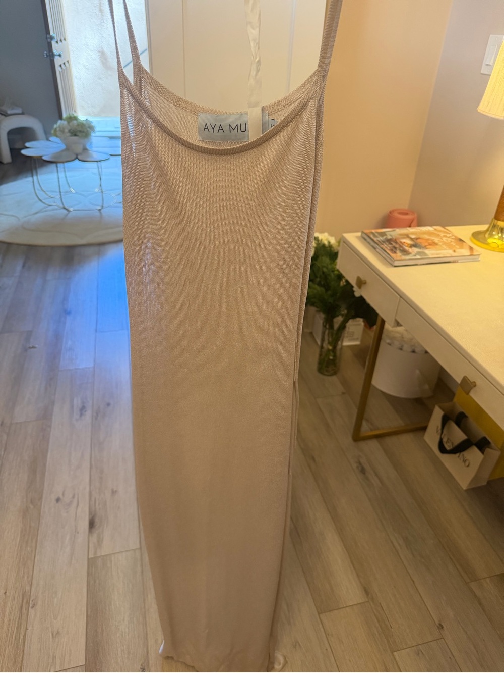 Aya Muse Blush Pink Maxi Slip Dress